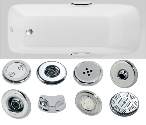Virginia Twin Gripped Bath - Whirlpool Option 3