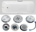 Virginia Twin Gripped Bath - Whirlpool Option 5