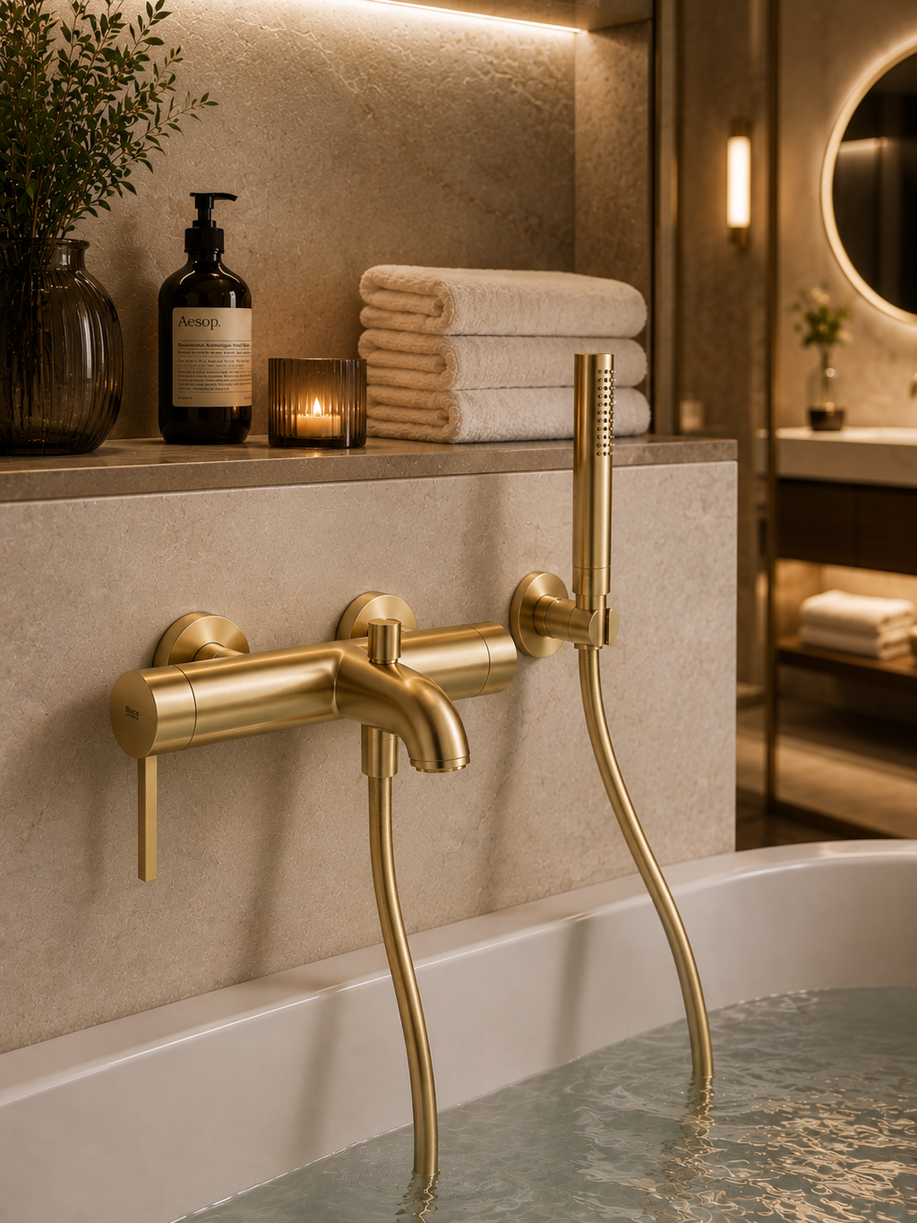 Roca Ona Wall Mounted Bath Shower Mixer (no kit)