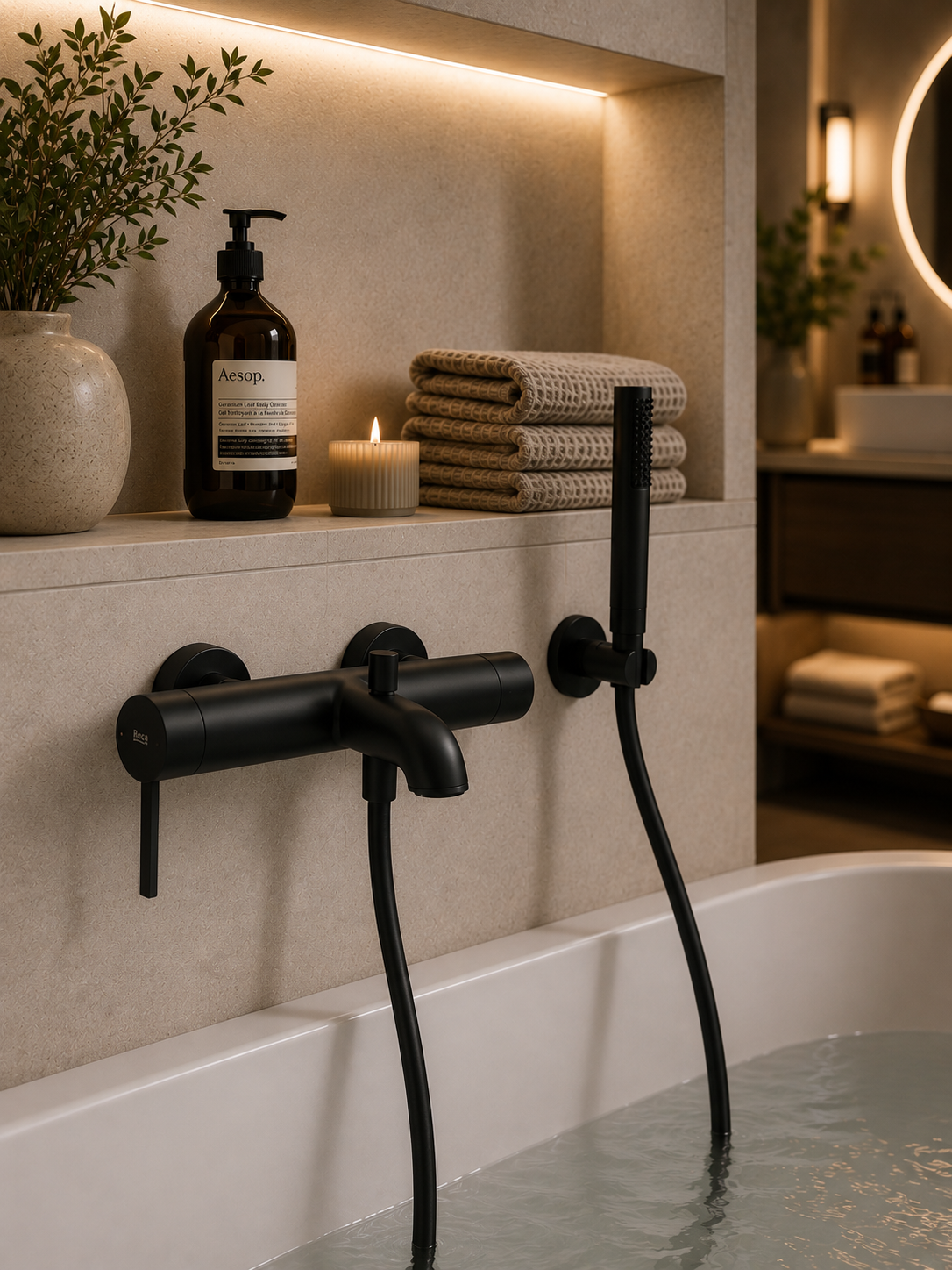 Roca Ona Wall Mounted Bath Shower Mixer (no kit)