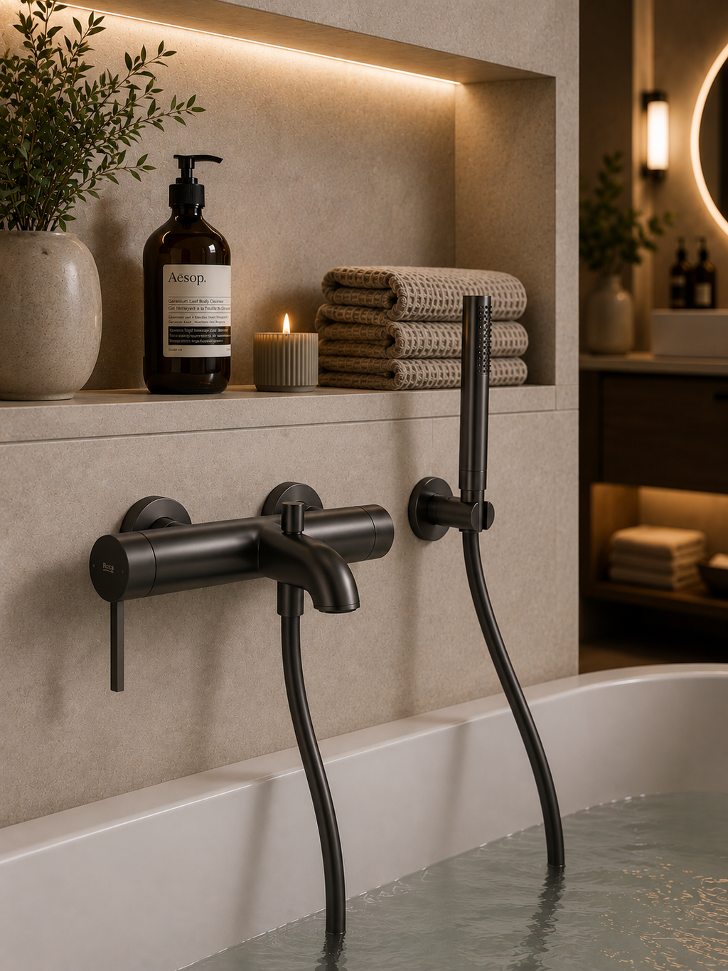 Roca Ona Wall Mounted Bath Shower Mixer (no kit)