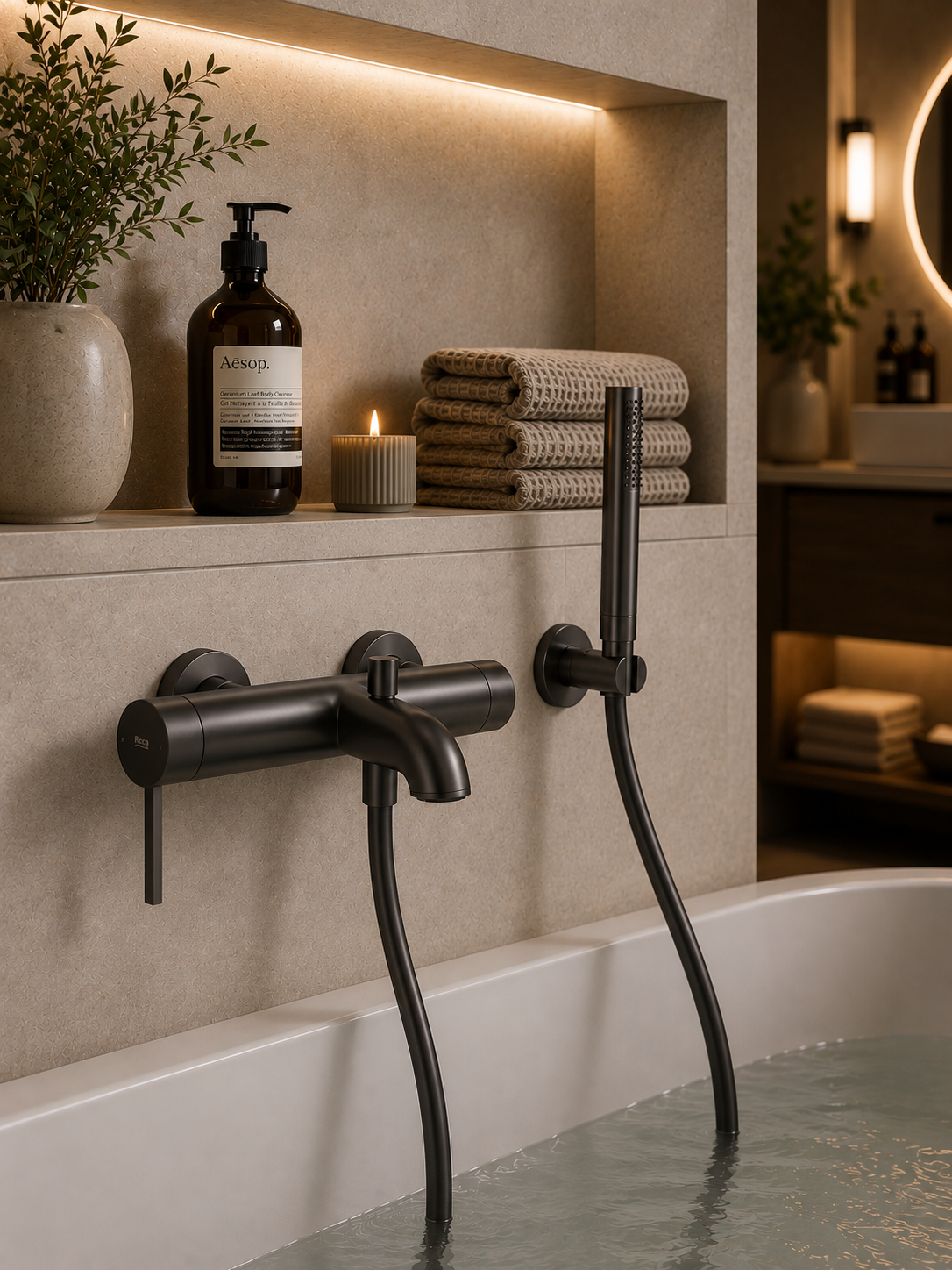 Roca Ona Wall Mounted Bath Shower Mixer (no kit)