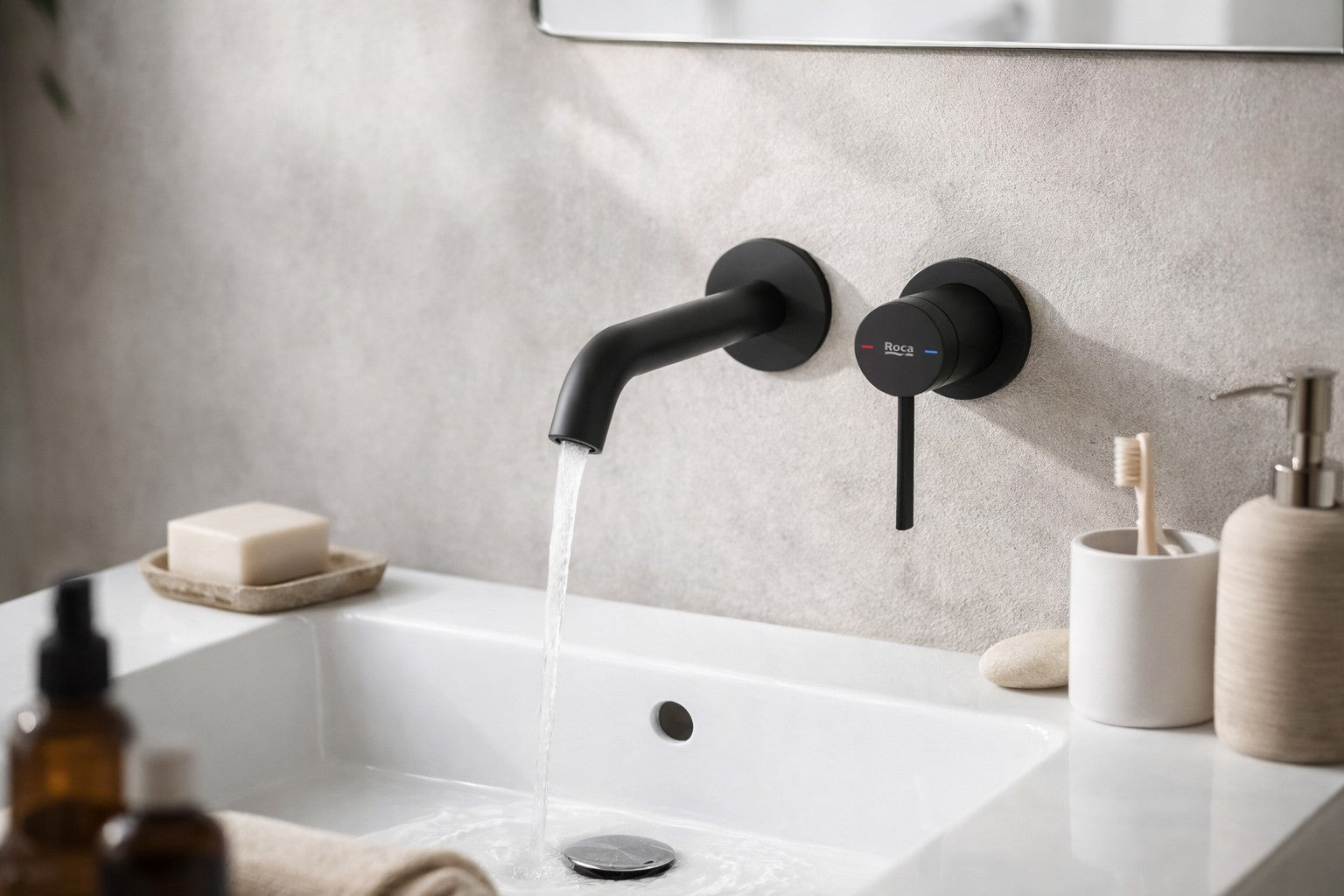 Roca Ona Wall-Mounted Basin Mixer