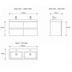 Zeto 1200mm Base Unit & Basin - White Gloss