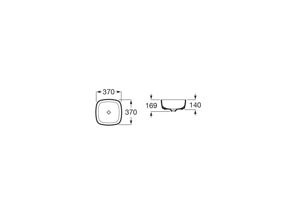 Roca Inspira 370mm Soft On Countertop Fineceramic Basin