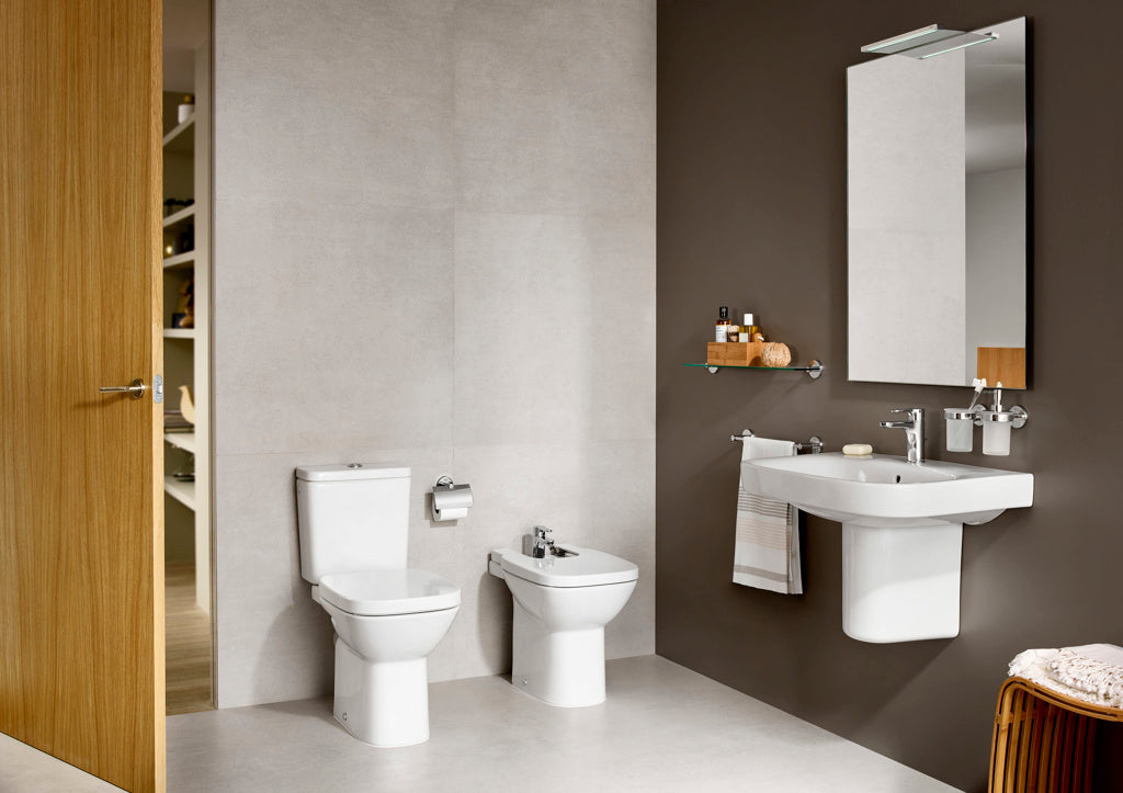 Roca Debba Square Rimless Close Coupled Pan - Open Back