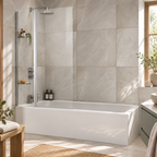 Sommer Extended Square Bath Screen with Fixed Panel
