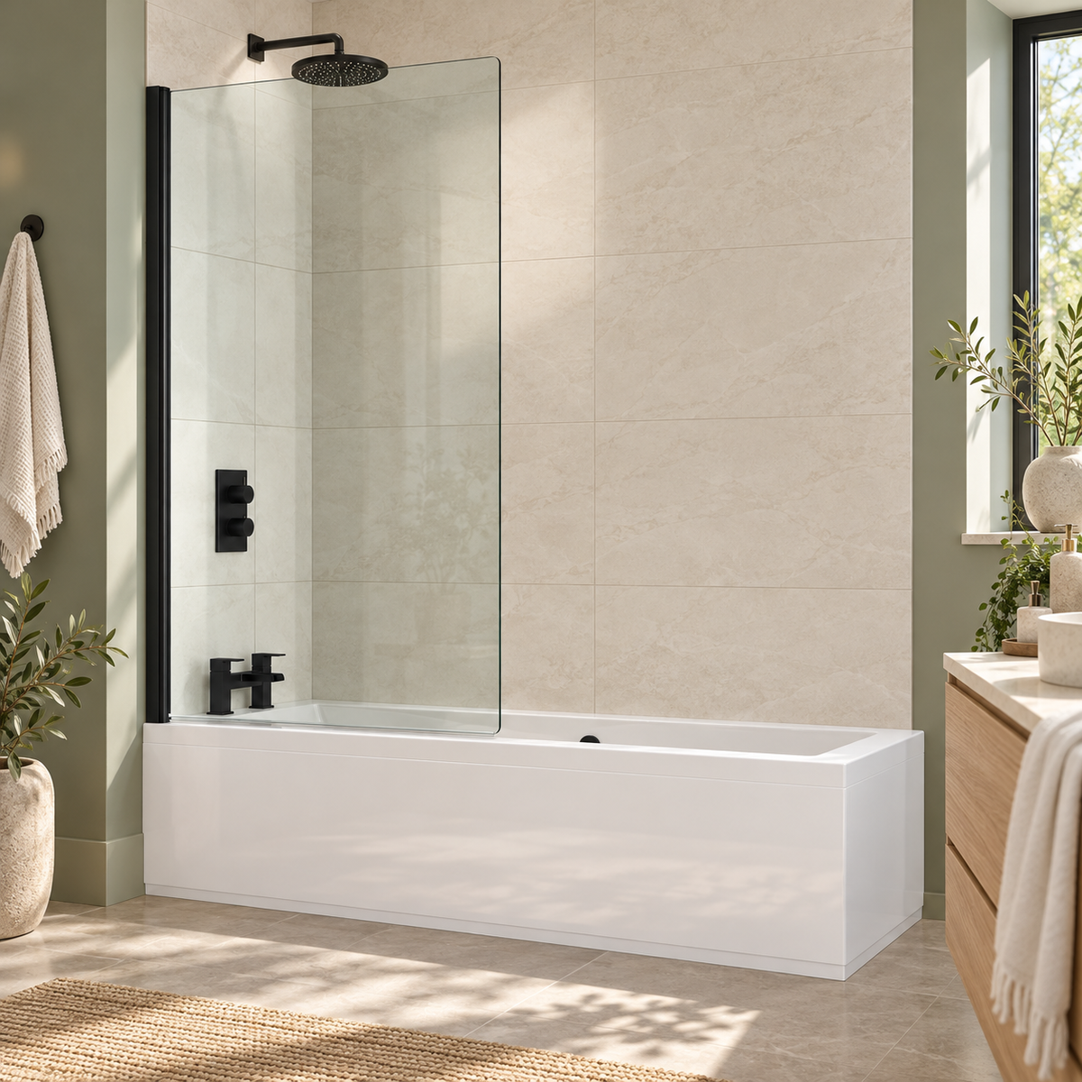 Sommer Evolve 8mm Bath Screen - Black