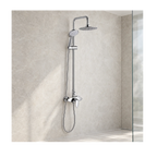 Alaska Exposed Manual Shower & Riser Kit with Bath Spout – Chrome