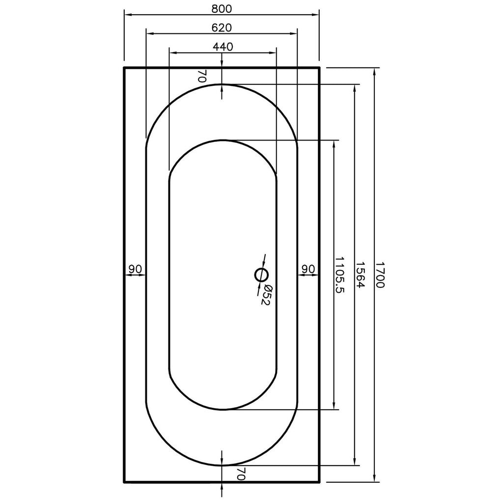 Alaska Single Ended Bath - Airspa Option 4