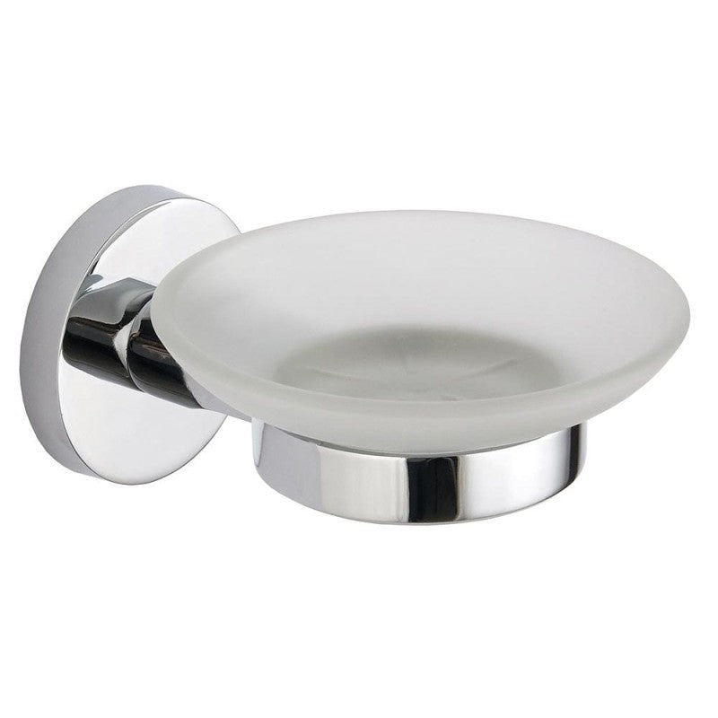 Alpha Glass Soap Dish & Holder – Chrome