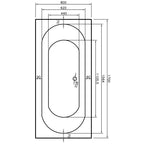 Alaska Single Ended Bath - Whirlpool Option 2