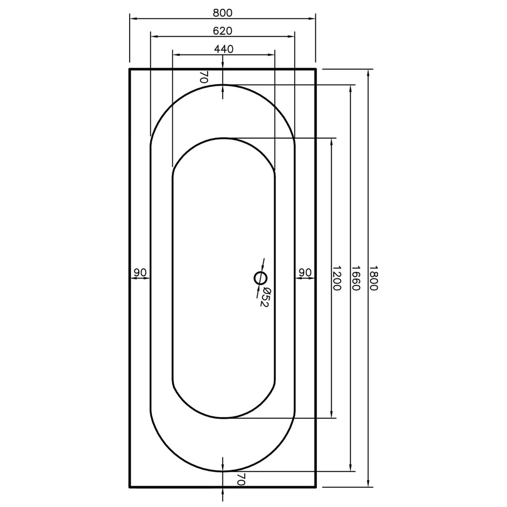 Alaska Single Ended Bath - Airspa Option 4