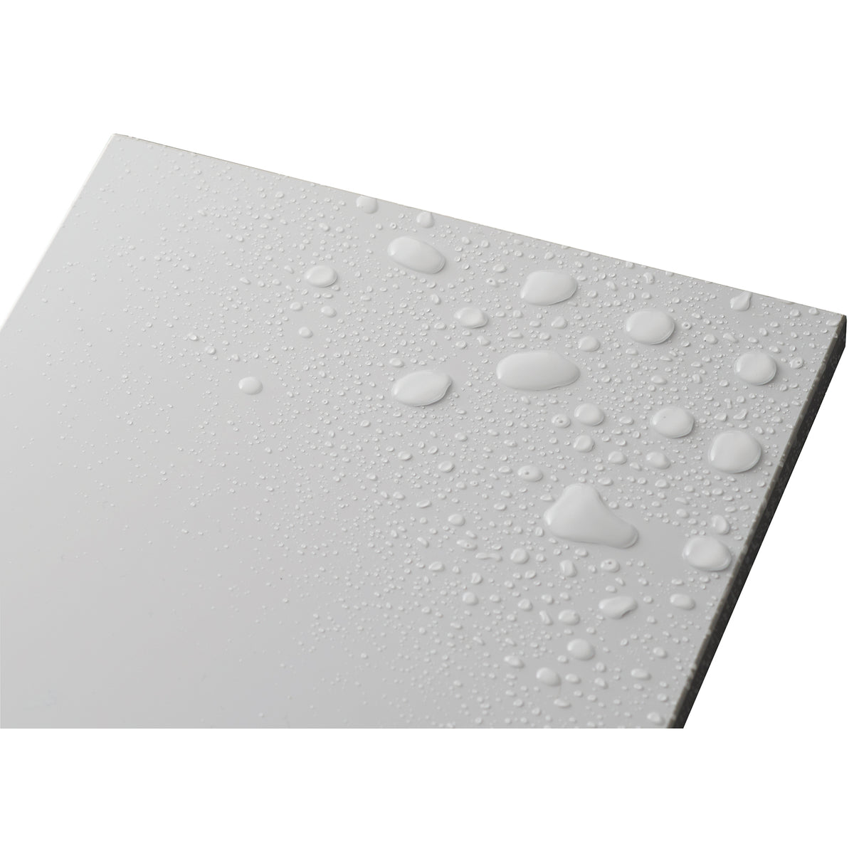 AquaGen 1800mm gloss white PVC bath front panel with adjustable two-piece construction.
