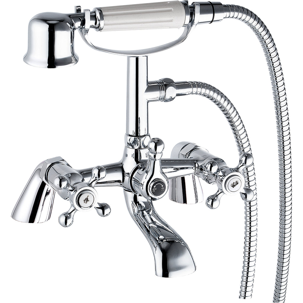 Ascent Victorian Bath Shower Mixer Tap with Handset – Chrome