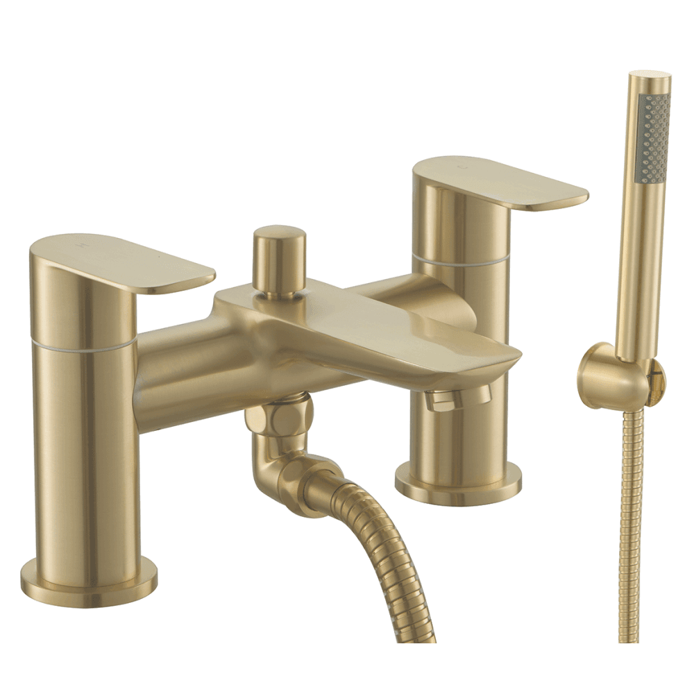 Charlotte Bath Shower Mixer - Brushed Brass - Brushed Brass