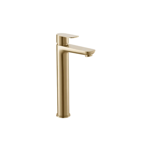 Charlotte Tall Basin Mixer with Click-Clack Waste – Brushed Brass