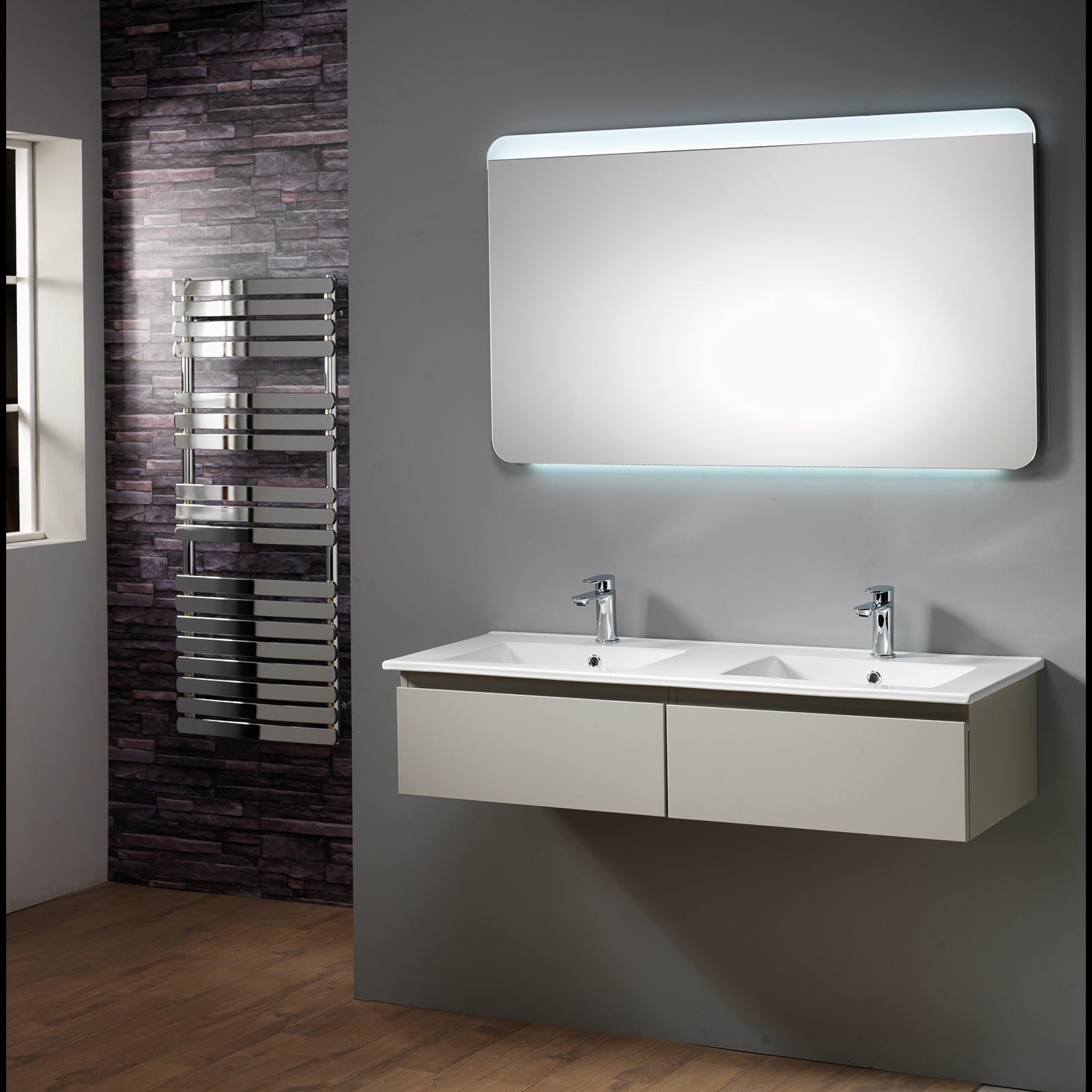 Cornell Mirror with Integrated LED Light Strips - 1200mm
