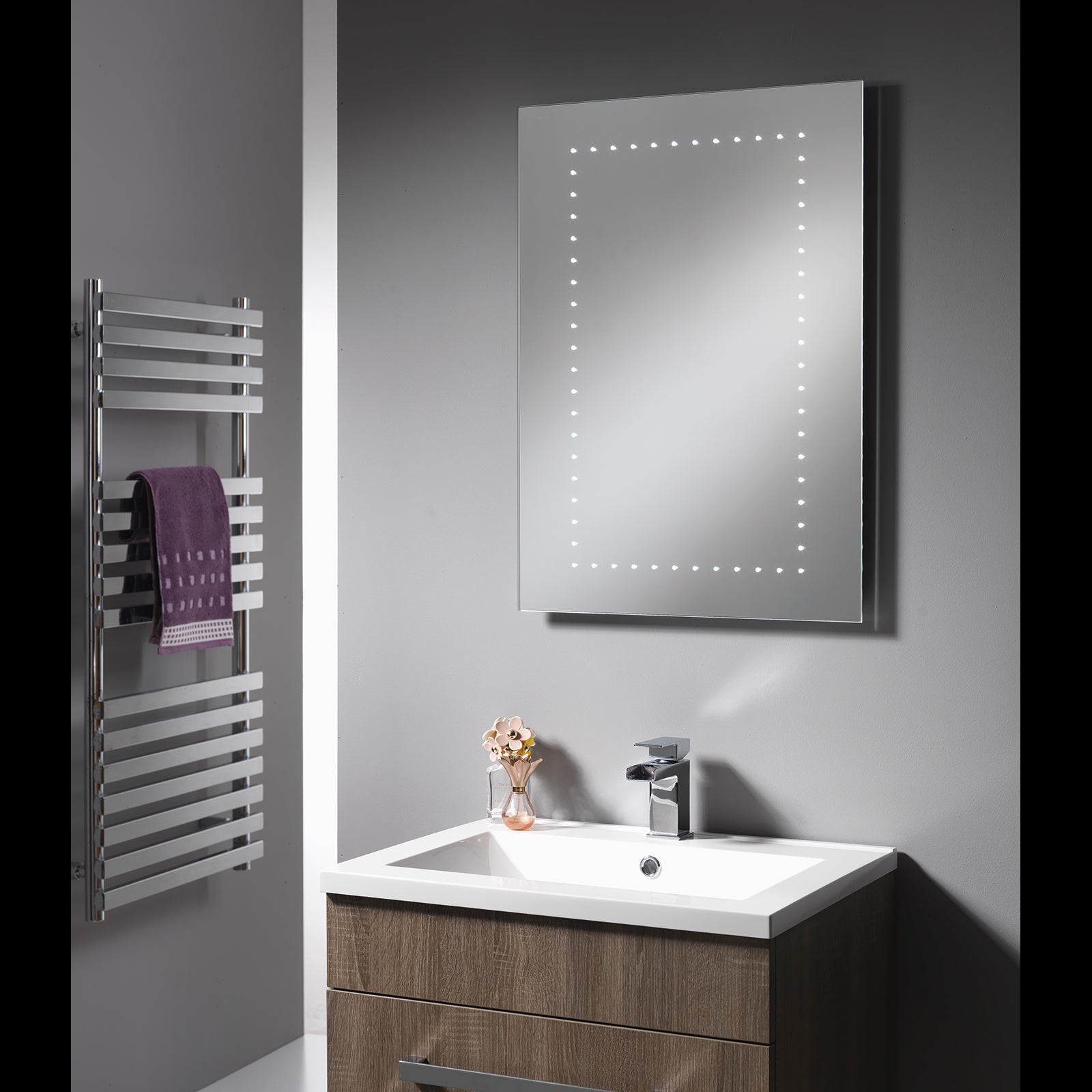 Atlanta 50cm Battery Operated Mirror