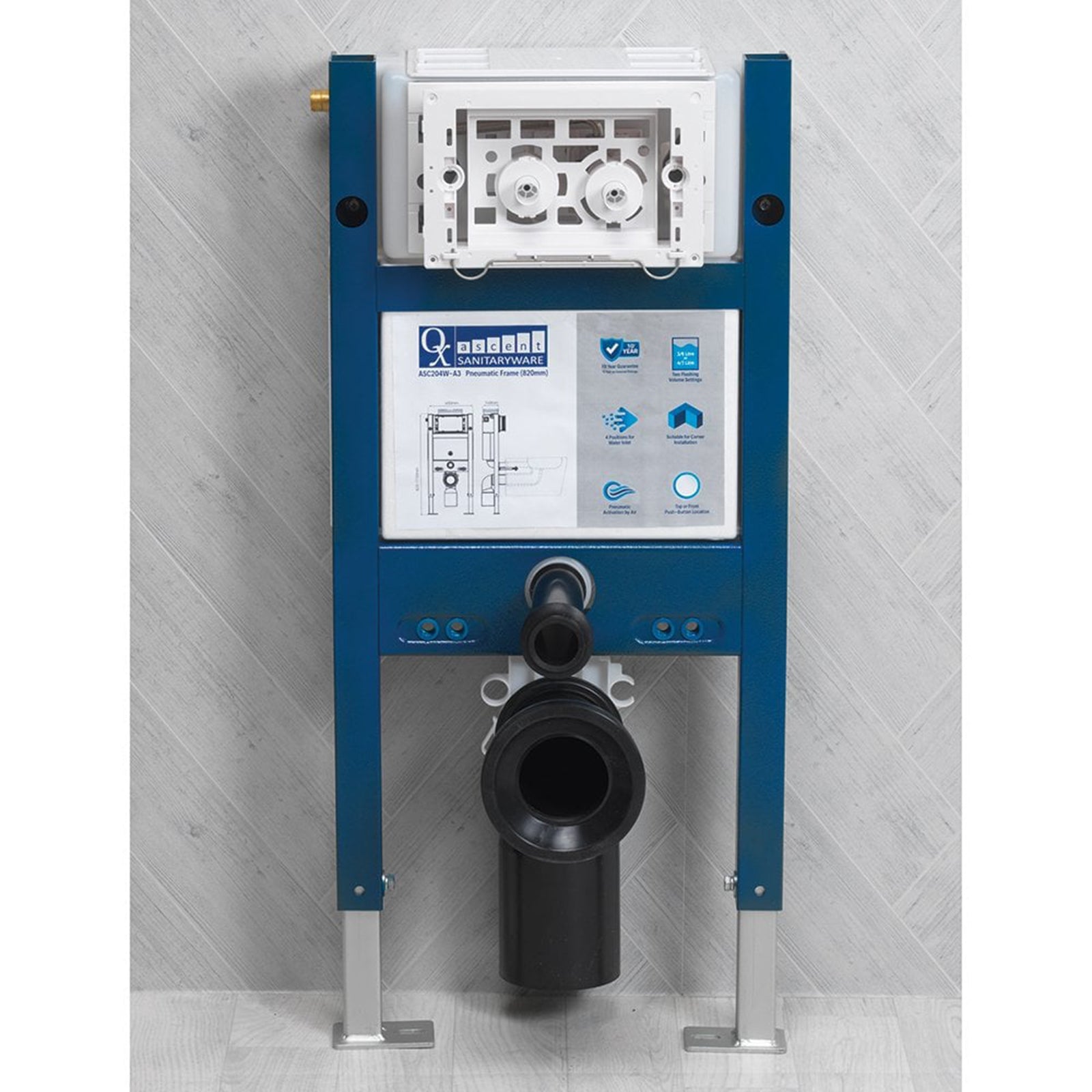 Ascent Pneumatic 820mm Frame - Dual Flush