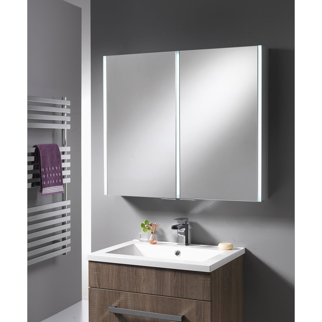 Calvus Mirrored Cabinets with LED Lights - 800mm