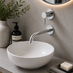 Ascent Tuscany Chrome Wall Mounted Basin Filler Tap