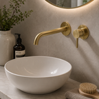 Ascent Tuscany Brushed Brass Wall Mounted Basin Filler Tap