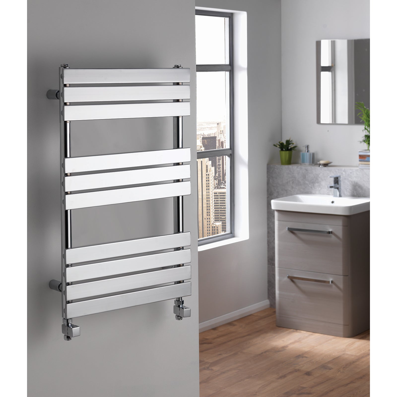 Aston Rails Vertical 800 x 500mm Designer Towel Rail