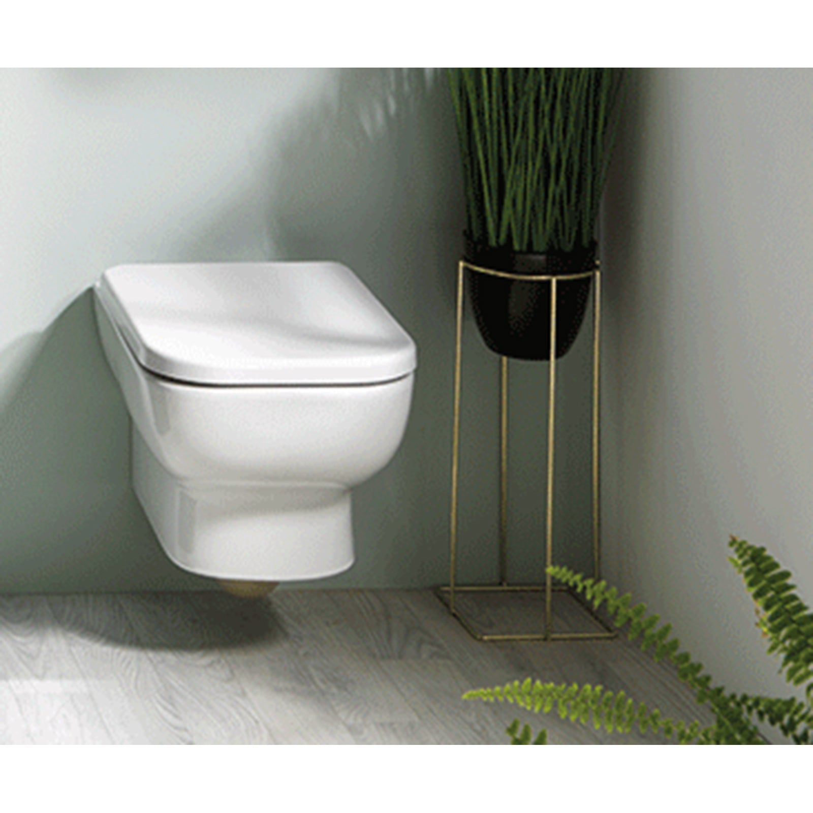 Aveiro Rimless Wall-Hung Pan including Soft Close Seat