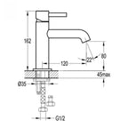 Levo Mono Basin Mixer - Brushed Gold