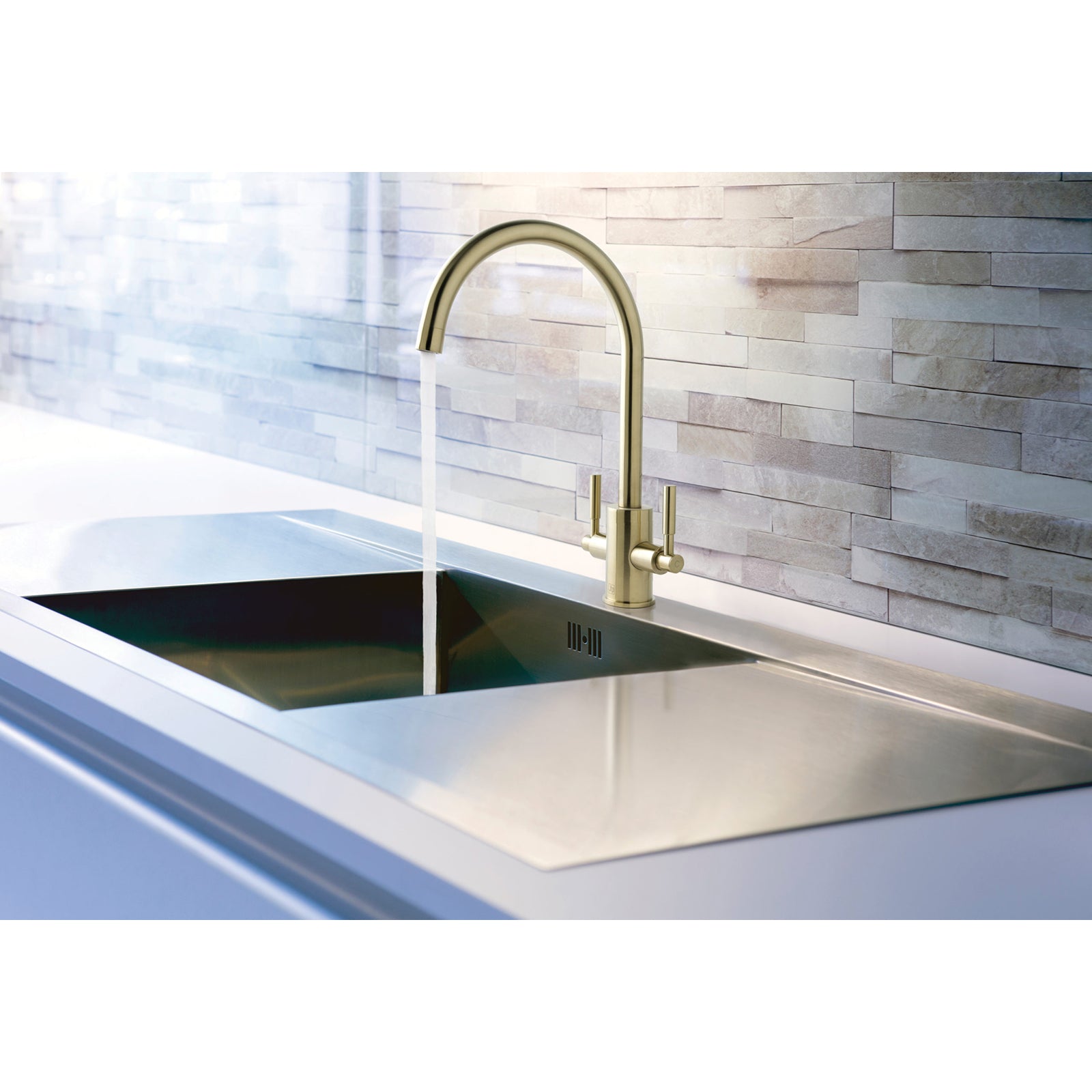 Newbury Kitchen Sink Mixer Brushed Brass