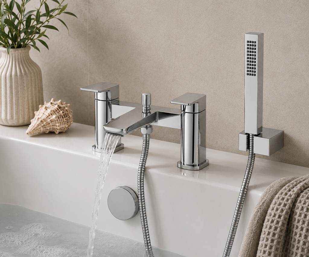 Bedgebury Deck Mounted Bath Shower Mixer Tap – 5 Finishes