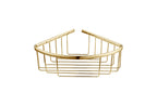 Bedgebury Deep Corner Shower Basket | Brass Wall Mounted Bathroom Storage | 26.5cm