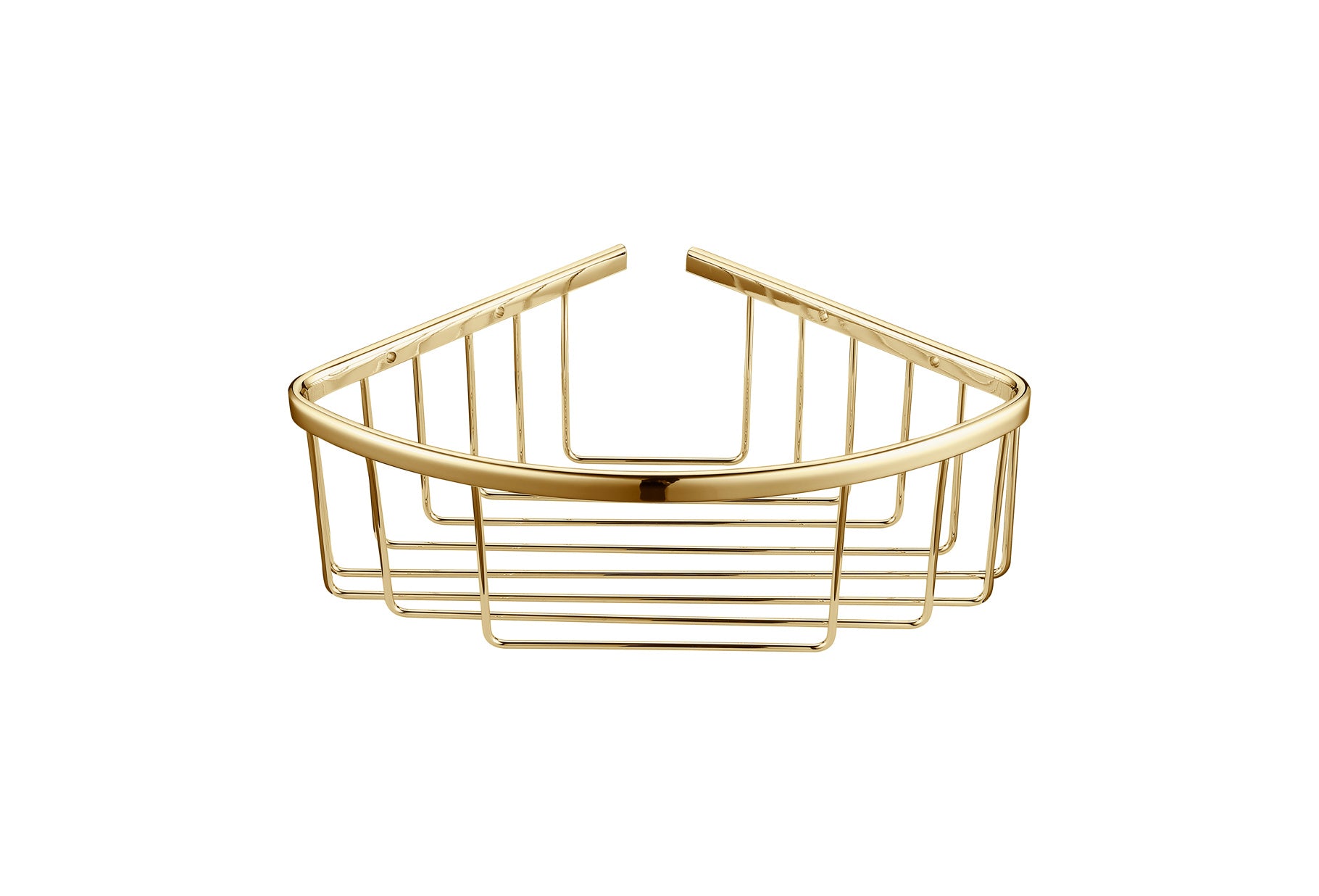 Bedgebury Deep Corner Shower Basket | Brass Wall Mounted Bathroom Storage | 26.5cm