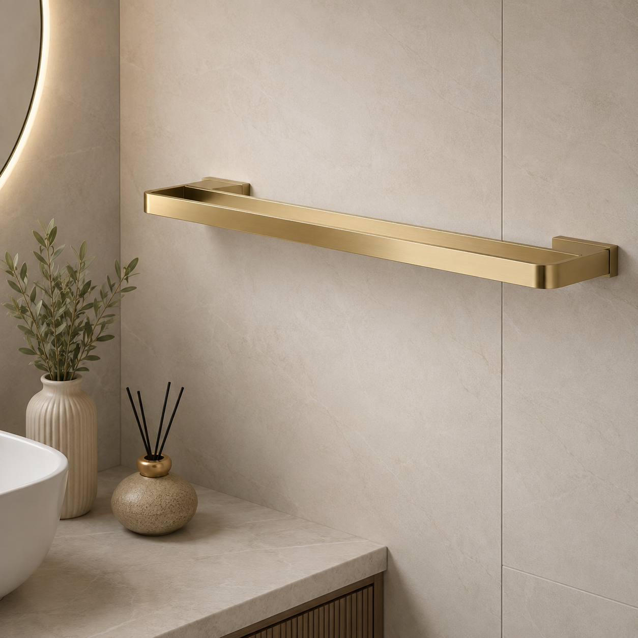 Bedgebury Double Towel Bar | Chrome, Matt Black, Gunmetal Grey & Matt Brushed Brass