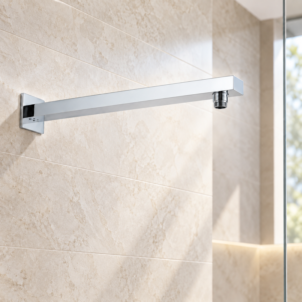 Bedgebury Square 300mm Wall-Mounted Shower Arm – Chrome