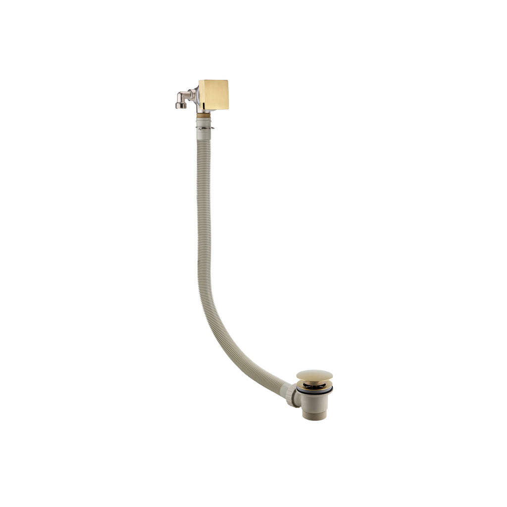 Bedgebury Square Bath Filler with Easy-Clean Push-Button Waste & Overflow