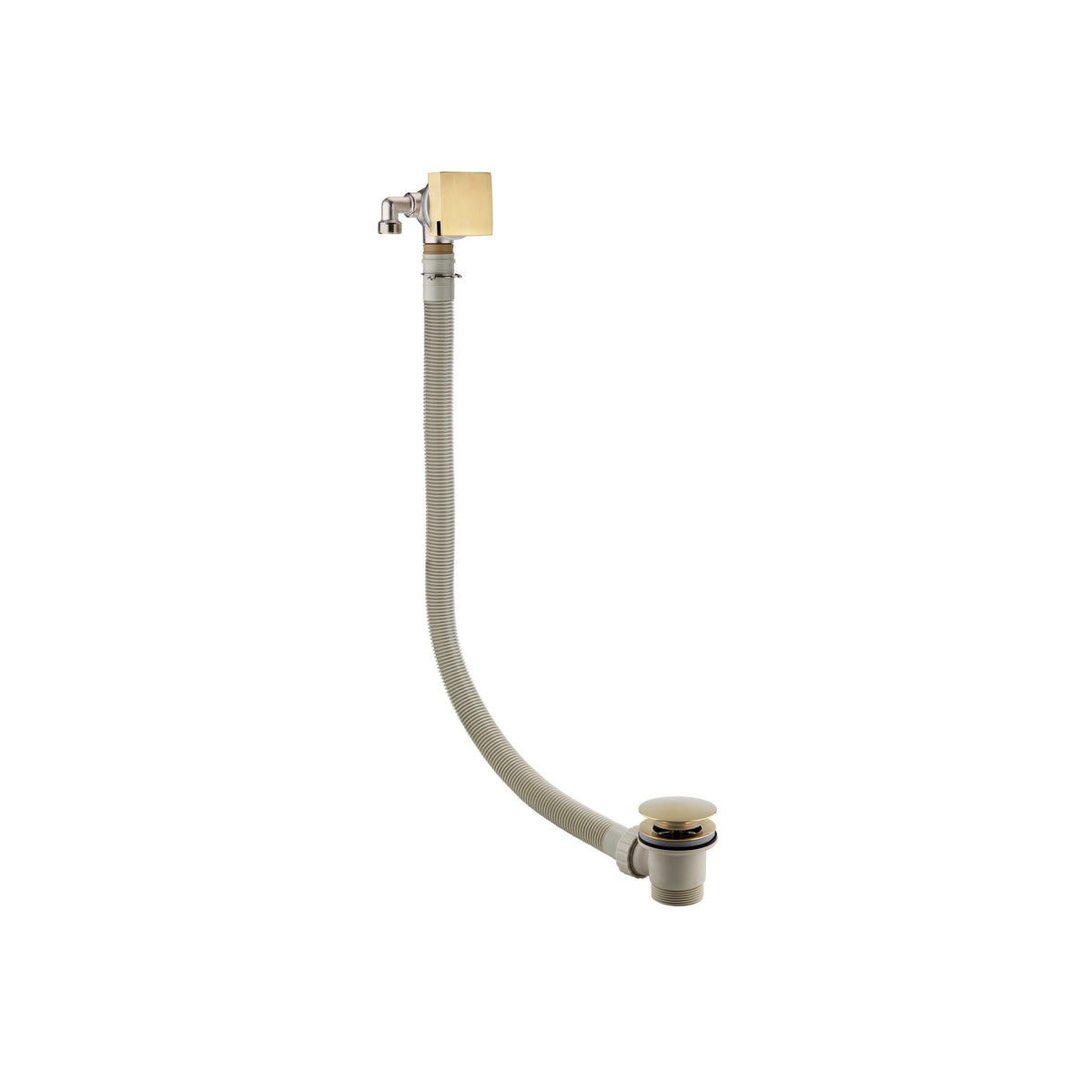 Bedgebury Square Bath Filler with Easy-Clean Push-Button Waste & Overflow