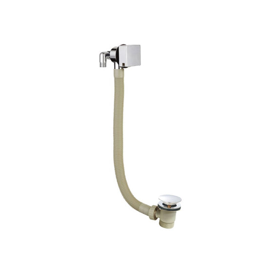 Bedgebury Square Bath Filler with Easy-Clean Push-Button Waste & Overflow