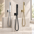 Bedgebury Square Shower Handset with Wall Bracket & Hose