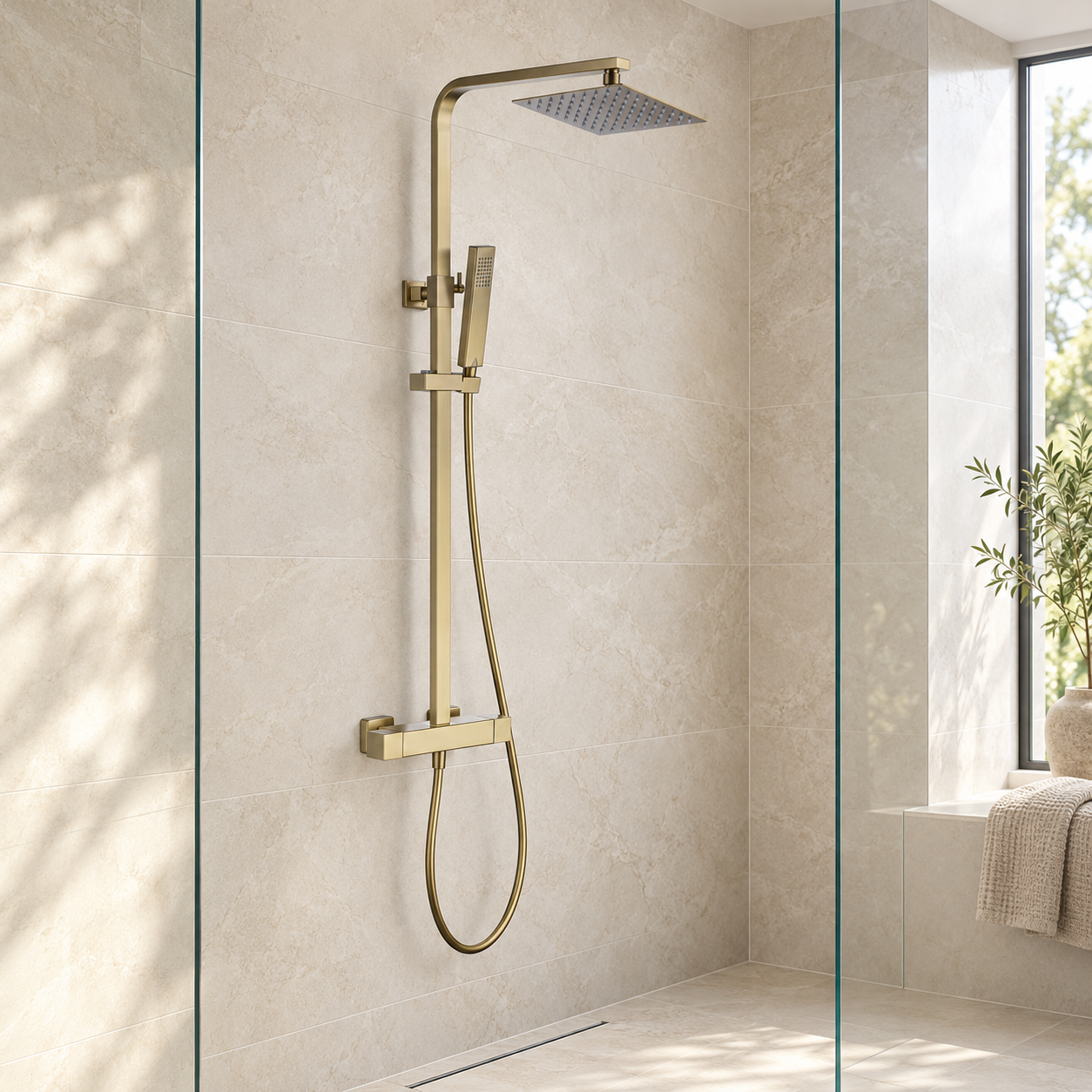 Bedgebury Square Thermostatic Shower Valve & Kit