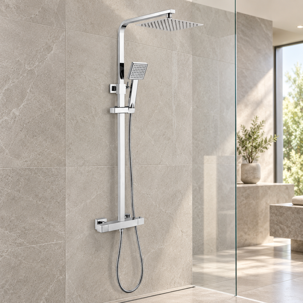 Bedgebury Square Thermostatic Shower Valve & Kit
