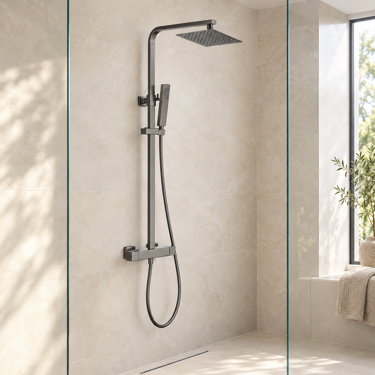 Bedgebury Square Thermostatic Shower Valve & Kit
