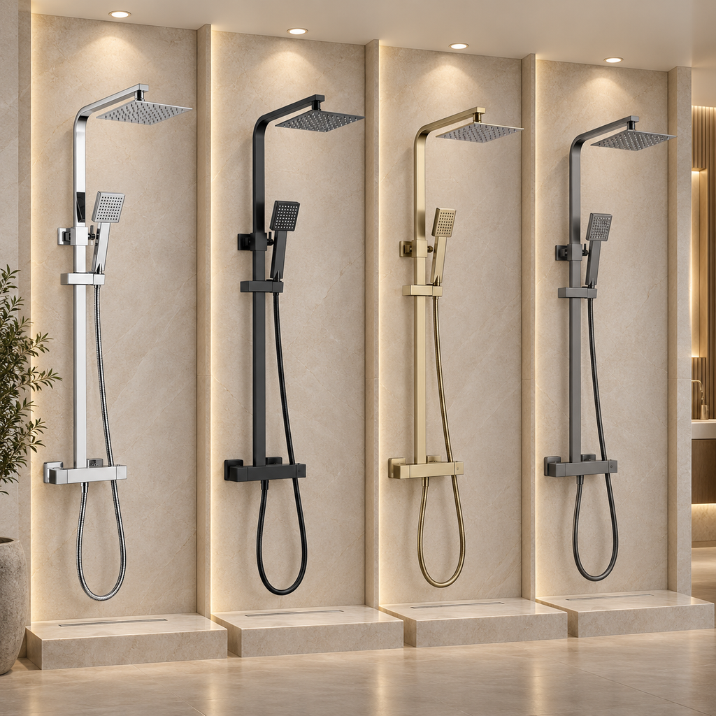 Bedgebury Square Thermostatic Shower Valve & Kit