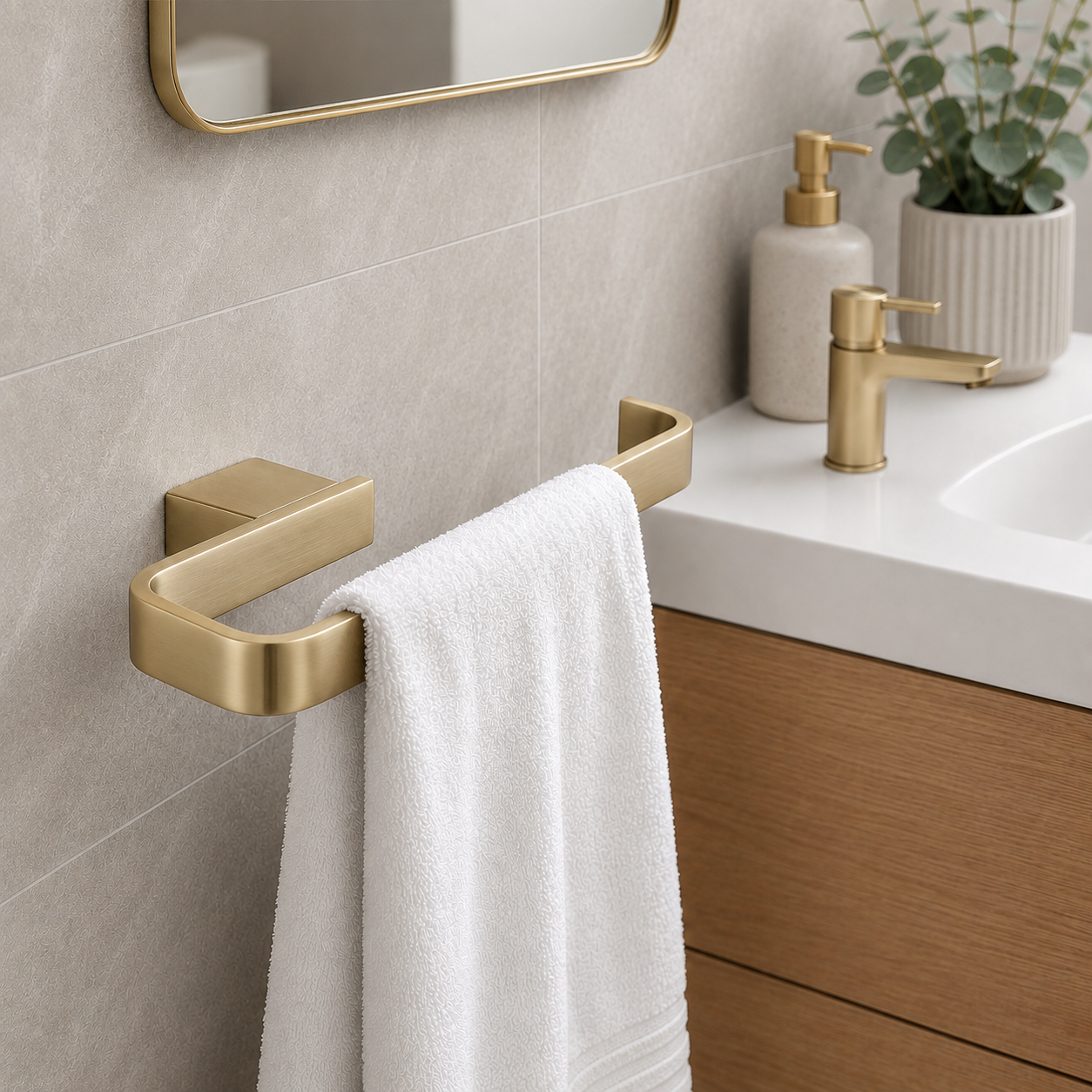 Bedgebury Wall Mounted Towel Ring | Solid Brass Bathroom Towel Holder