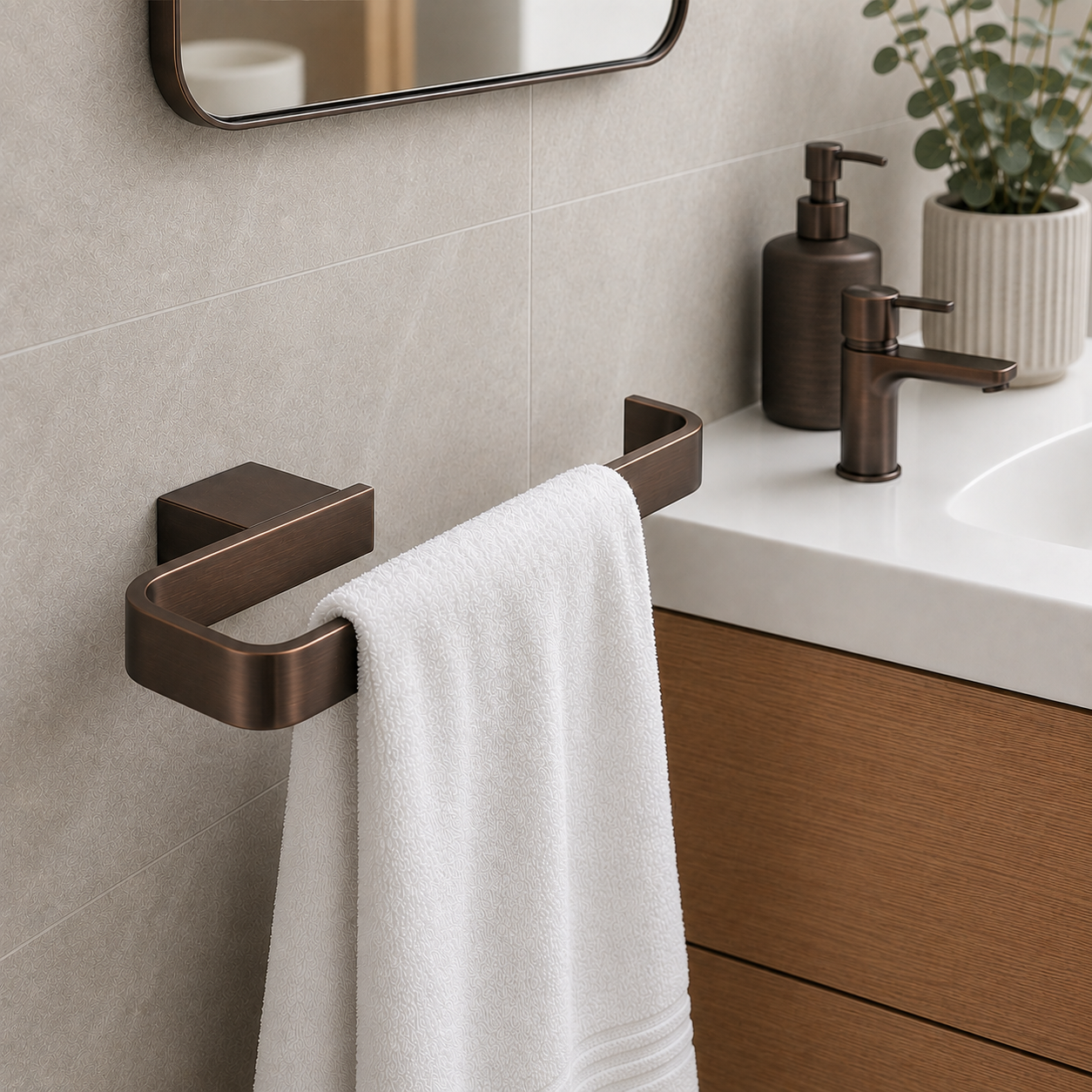 Bedgebury Wall Mounted Towel Ring | Solid Brass Bathroom Towel Holder