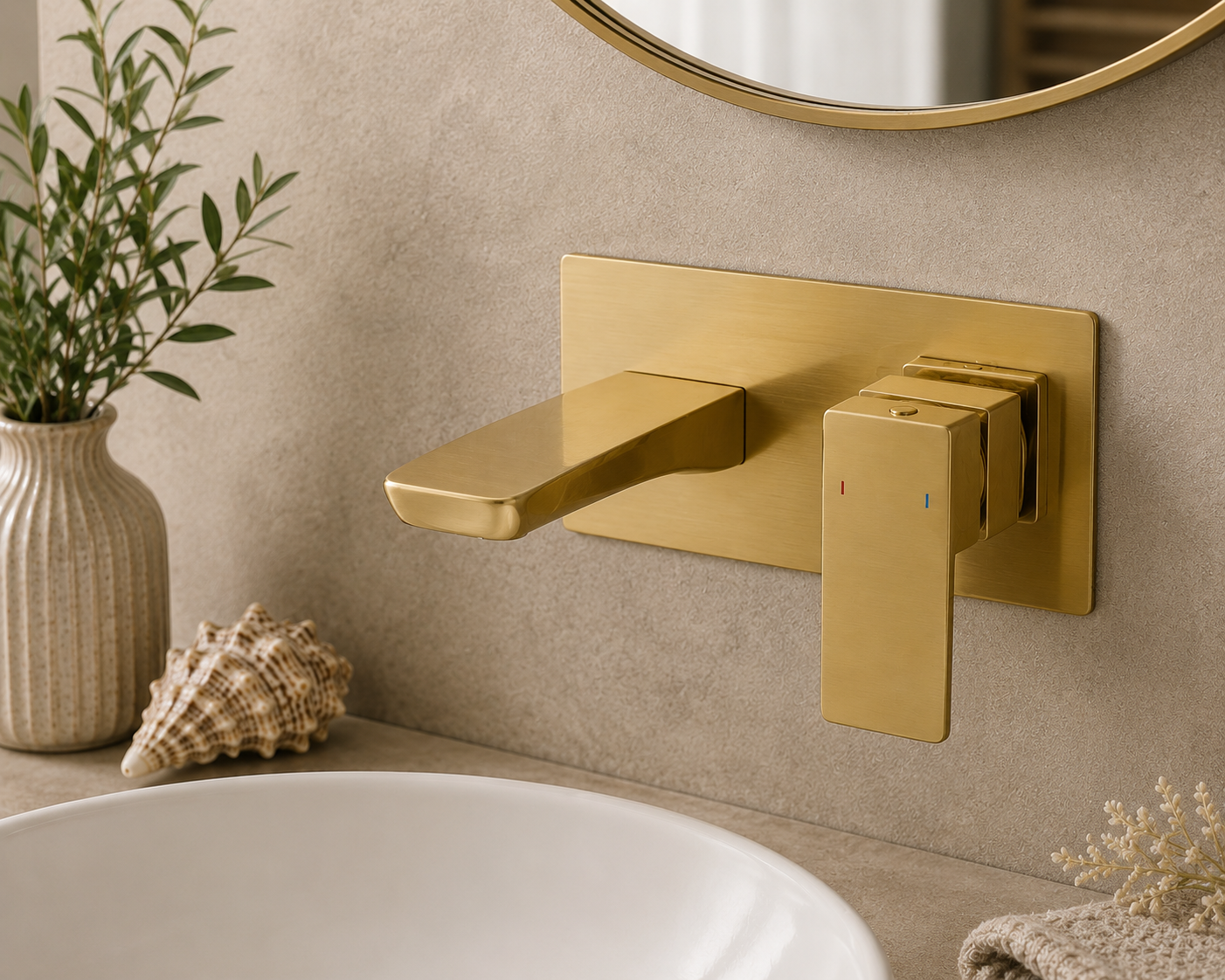 Bedgebury Wall Mounted Basin Mixer Tap – 5 Finishes