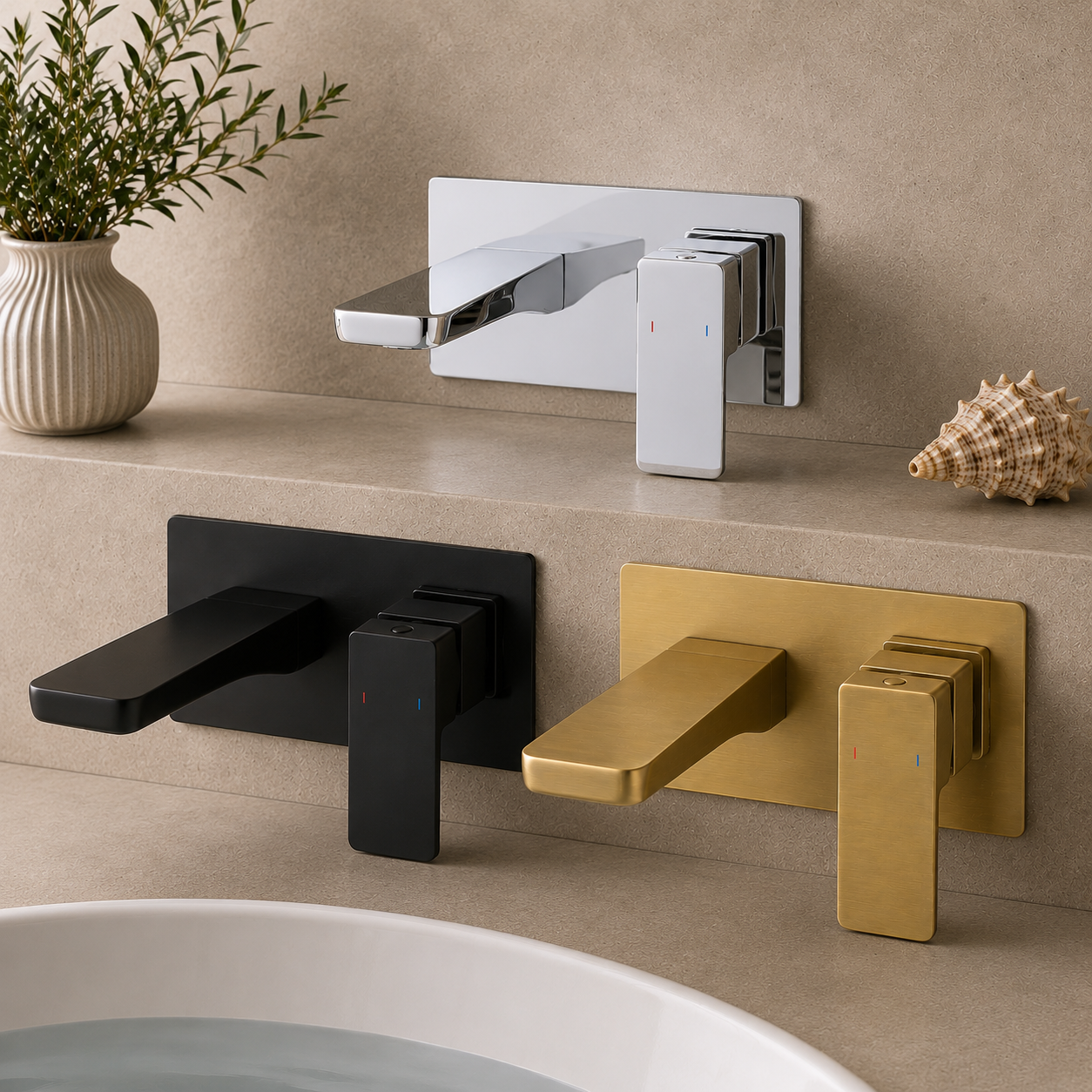 Bedgebury Wall Mounted Bath Filler Tap – 3 Finishes