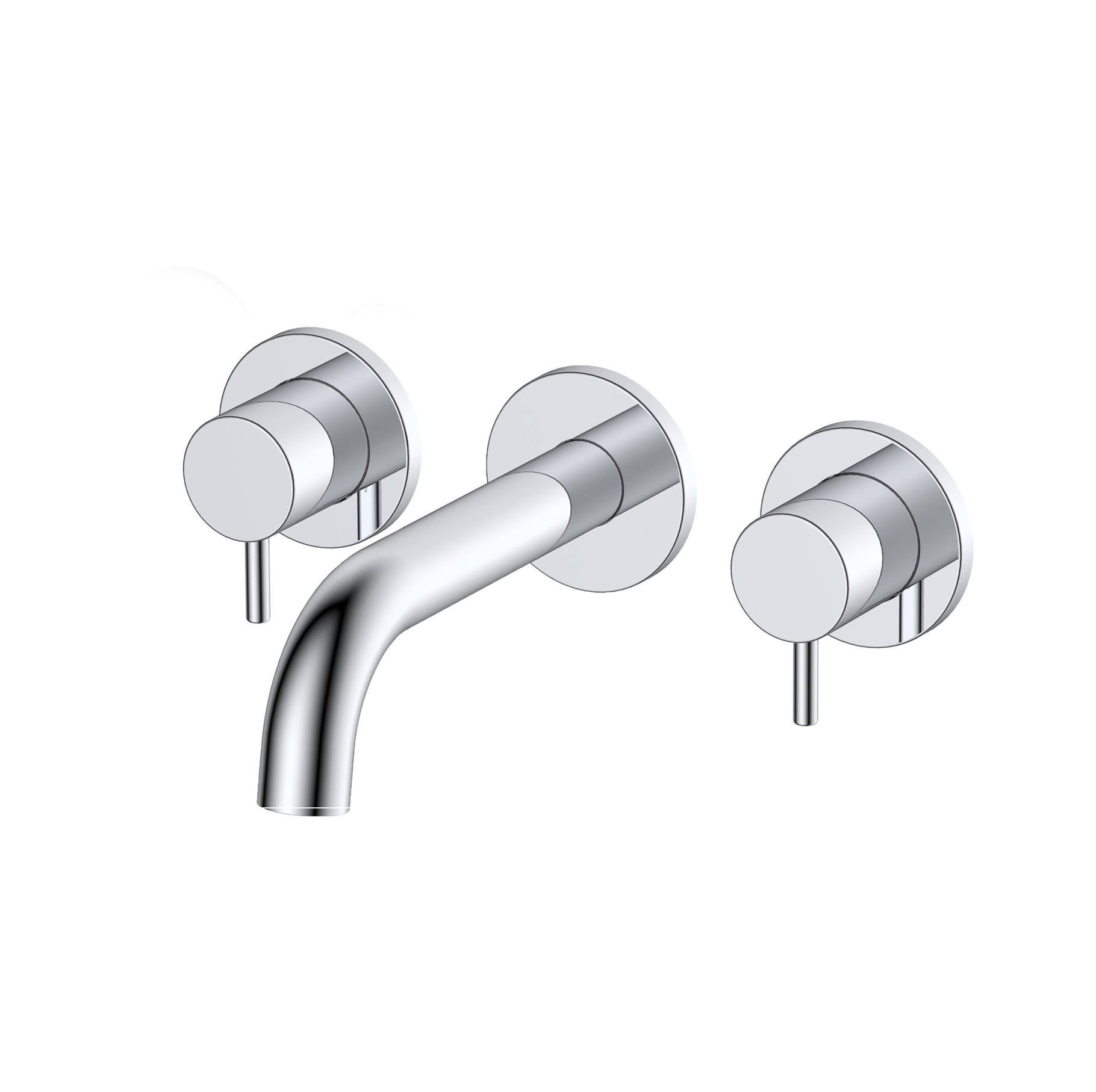 Bewl 3 Tap Hole Wall Mounted Basin Mixer Tap – 3 Finishes