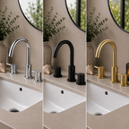Bewl 3 Tap Hole Deck Mounted Basin Mixer Tap – 3 Finishes